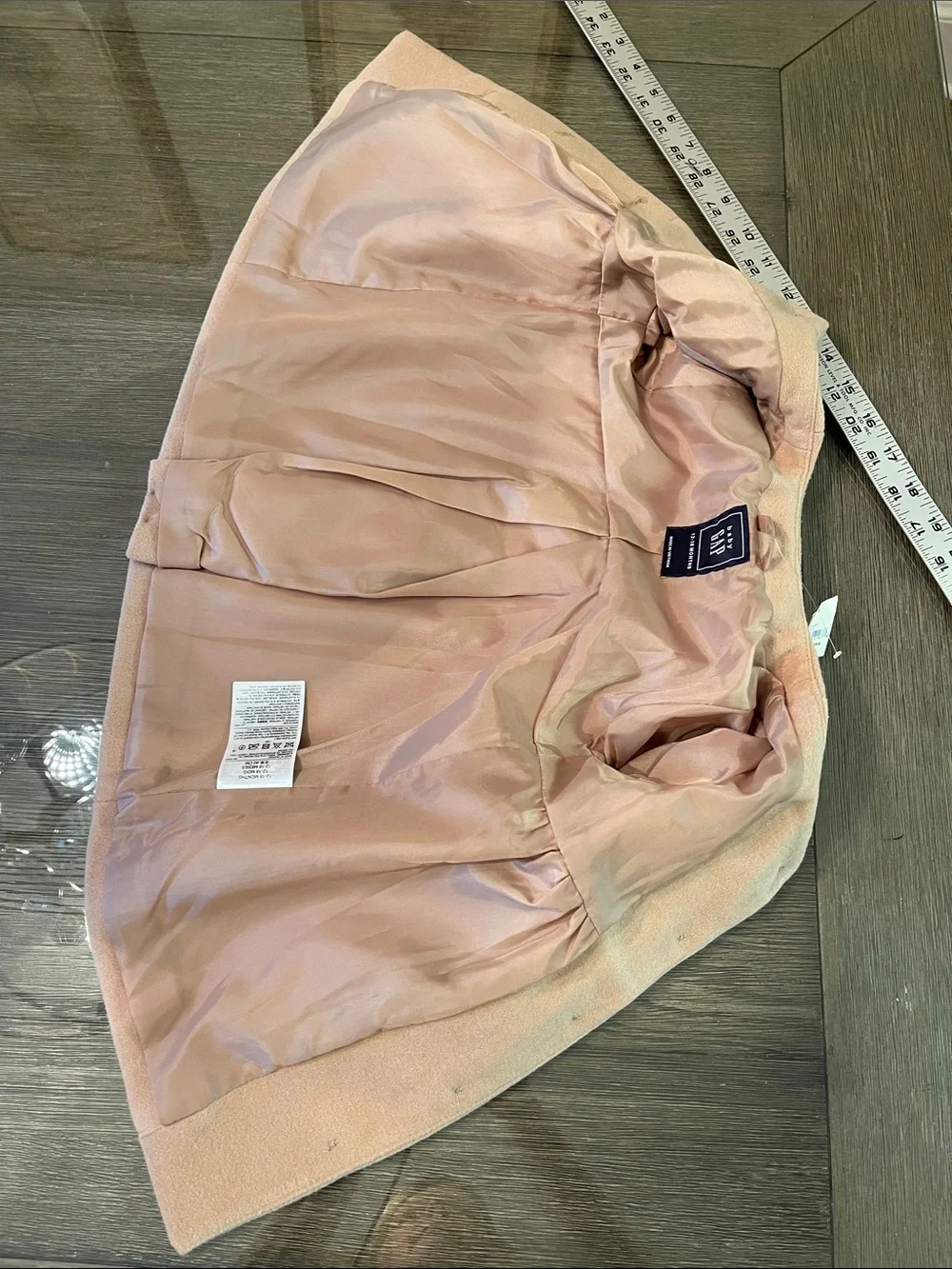 NWT Baby Gap Faux Wool Swing Coat / Peacoat - Tan - Size 12-18 Months